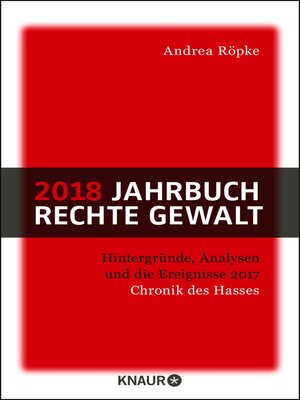 cover image of 2018 Jahrbuch rechte Gewalt